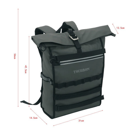 Waterproof nylon bike Backpack Tourbon Grey