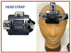 Head strap for helmet lights