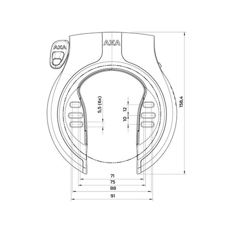 Bike Frame Lock AXA Victory black