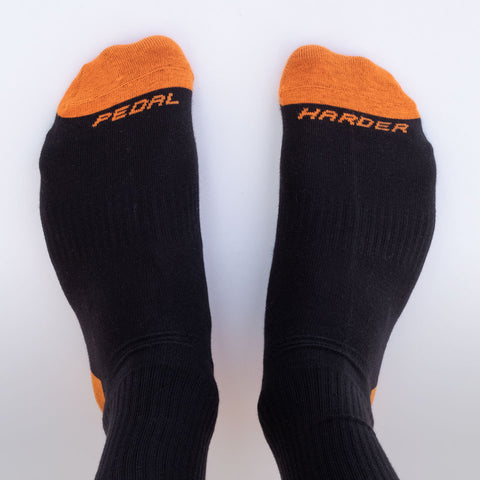 Crew Socks SM/MD Orange Bikes