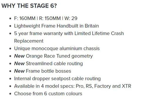 Orange Bikes Stage 6 RS Enduro Medium