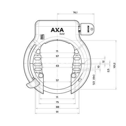 Bike Frame Lock AXA Solid black