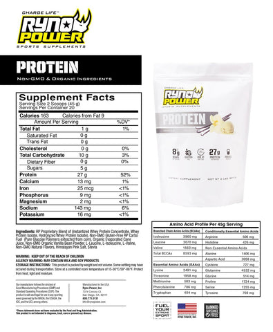 Ryno Power Whey Vanilla Protein Powder