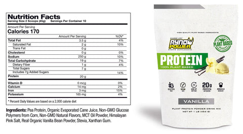 Ryno Power Protein Plant-Based Vanilla Powder