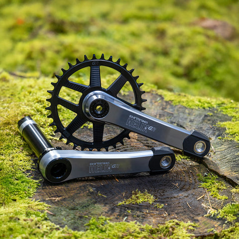 Helix Race Alloy GR Crankset 165x83mm Silver