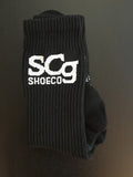SCg Premium Socks Black w. White Logo size 10-12