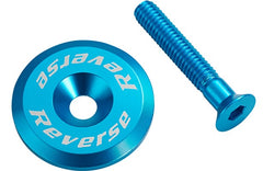 Stem Cap with Screw - Lt Blue - Reverse Components