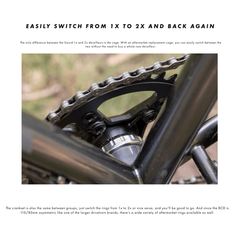 Microshift Sword 2x10 Groupset without Crankset