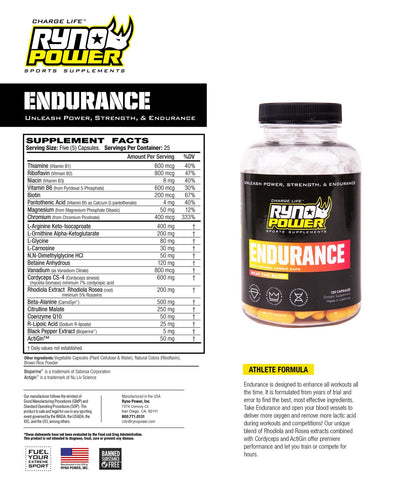 Endurance Capsules Ryno Power